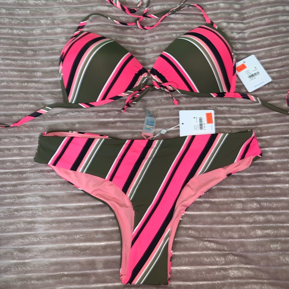 striped bikini